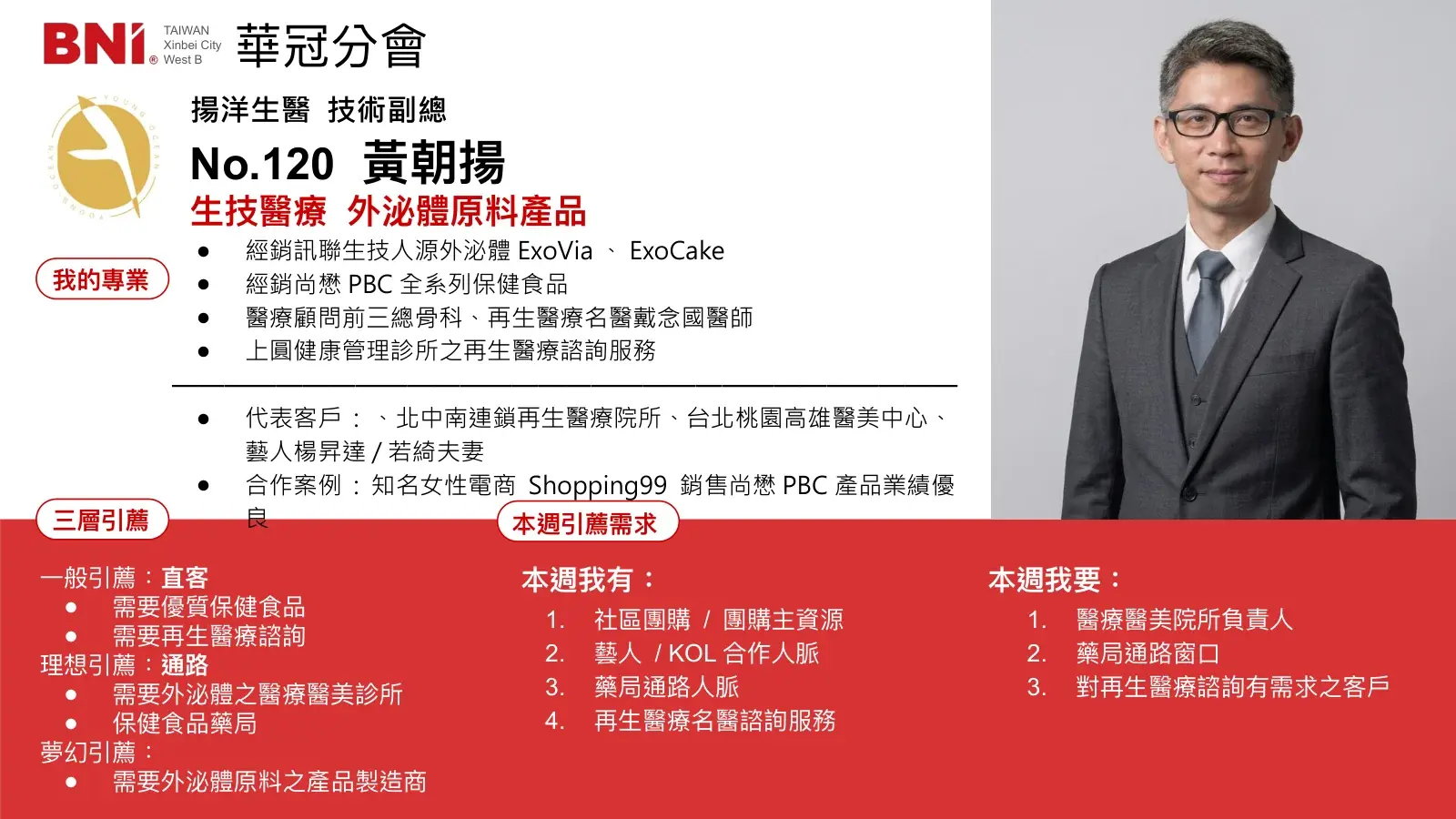 BNI 華冠分會 No.120 黃朝揚